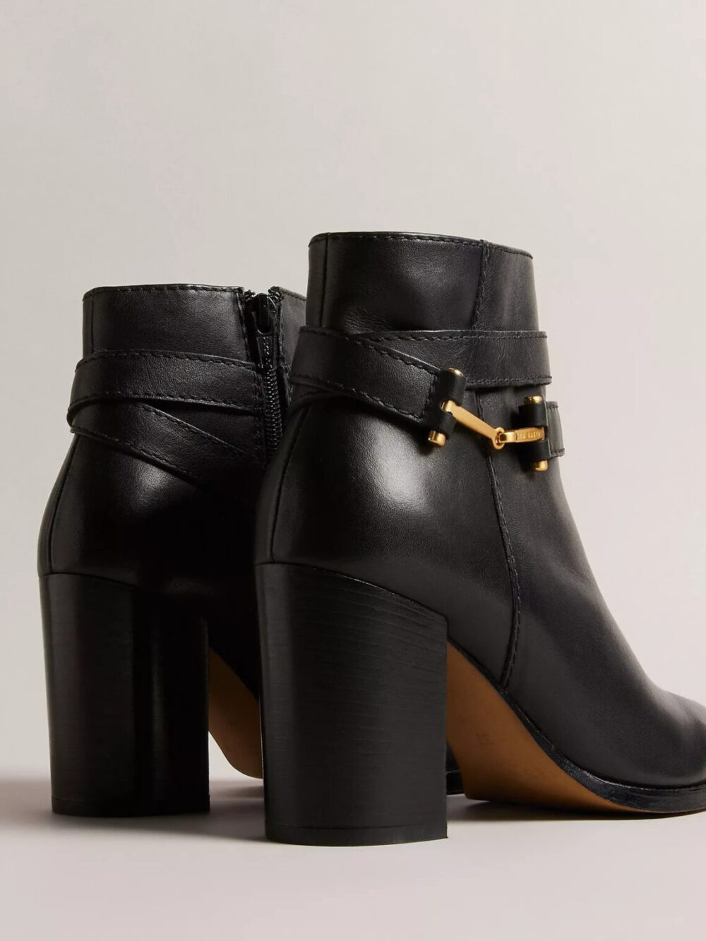 Anisea High Block Heel Leather Ankle Boots - Image 2