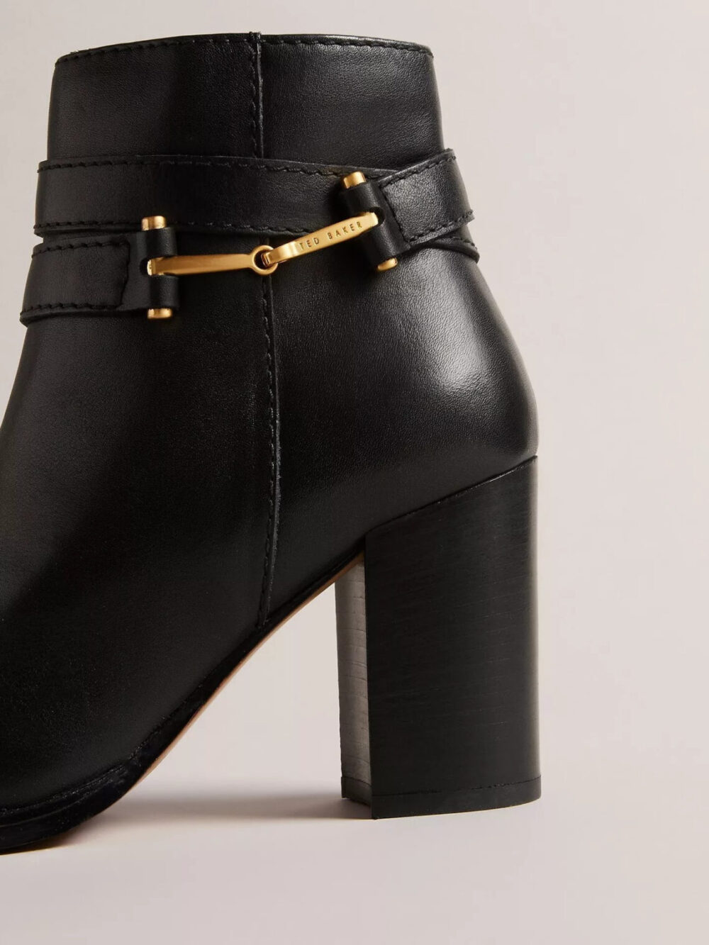 Anisea High Block Heel Leather Ankle Boots - Image 4