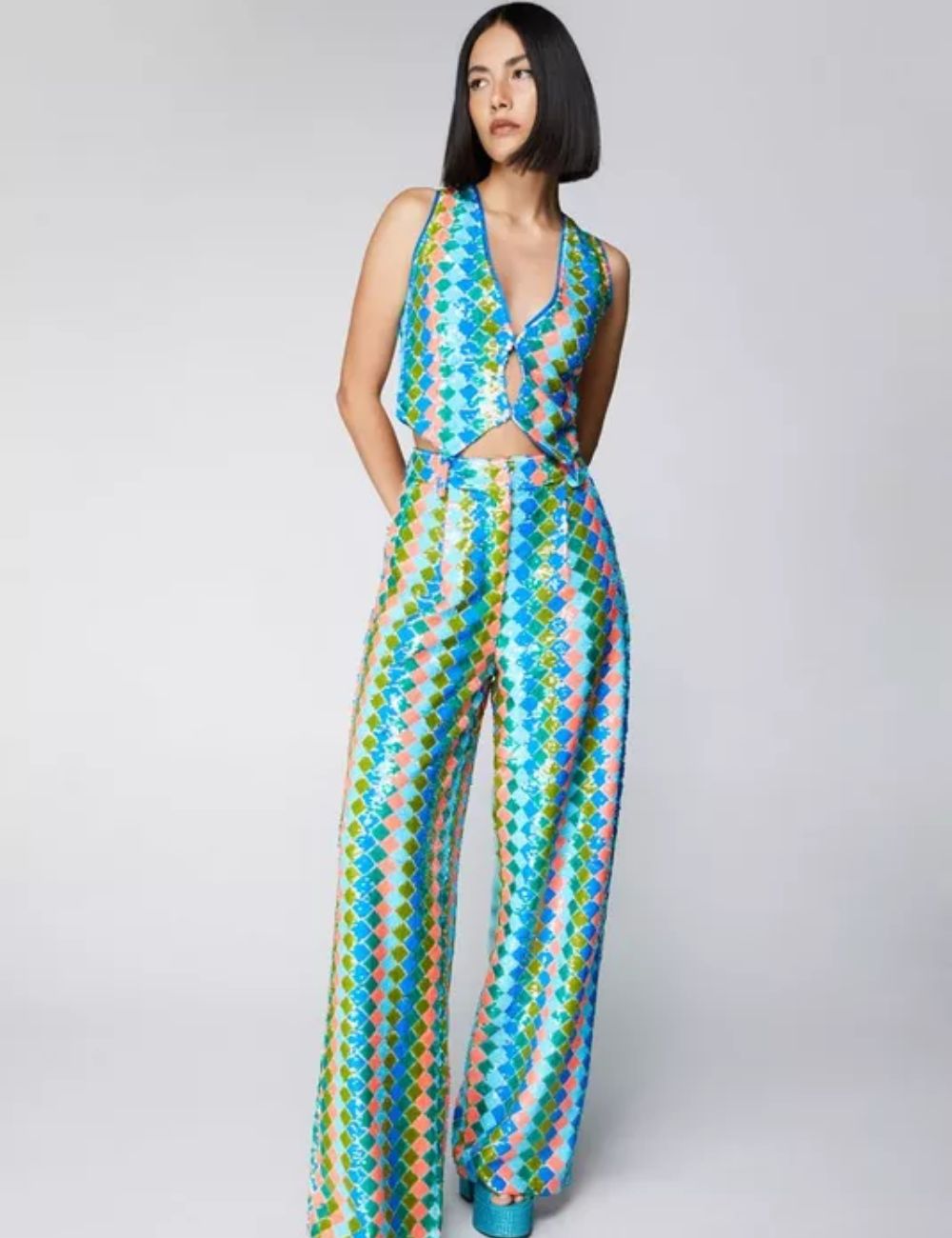 Diamond Sequin Vest - Image 2