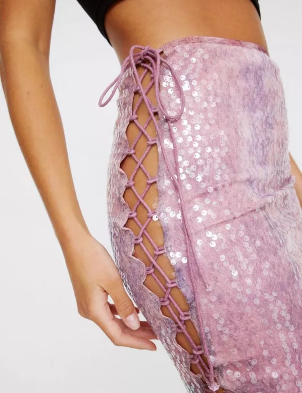 Lace Cut Out Maxi Skirt - Image 2