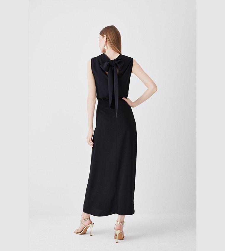 Cowl Neck Sleeveless Woven Midi Dress - Image 5