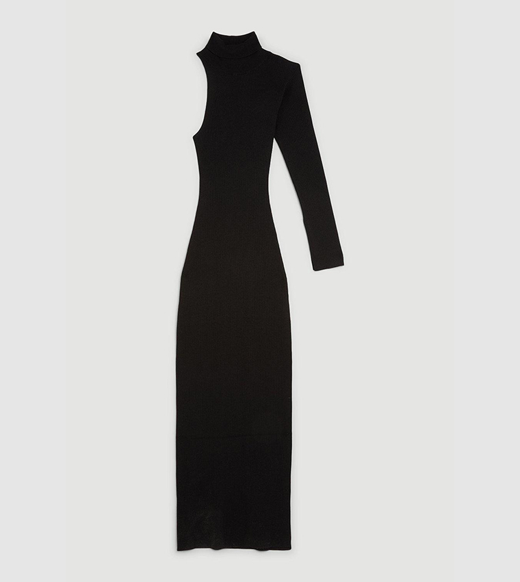 Long Sleeve Maxi Viscose Column Regular Evening Dress odr6698 main image 1