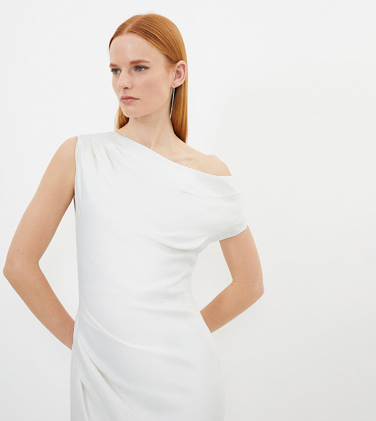 Petite Satin Back Crepe Woven Maxi Dress - Image 2