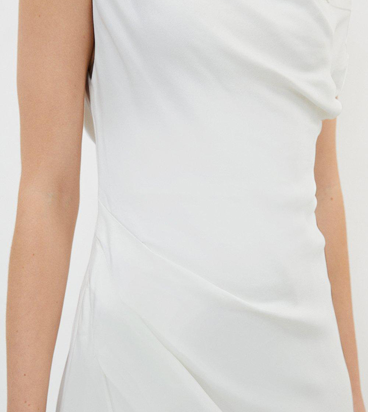 Petite Satin Back Crepe Woven Maxi Dress - Image 4