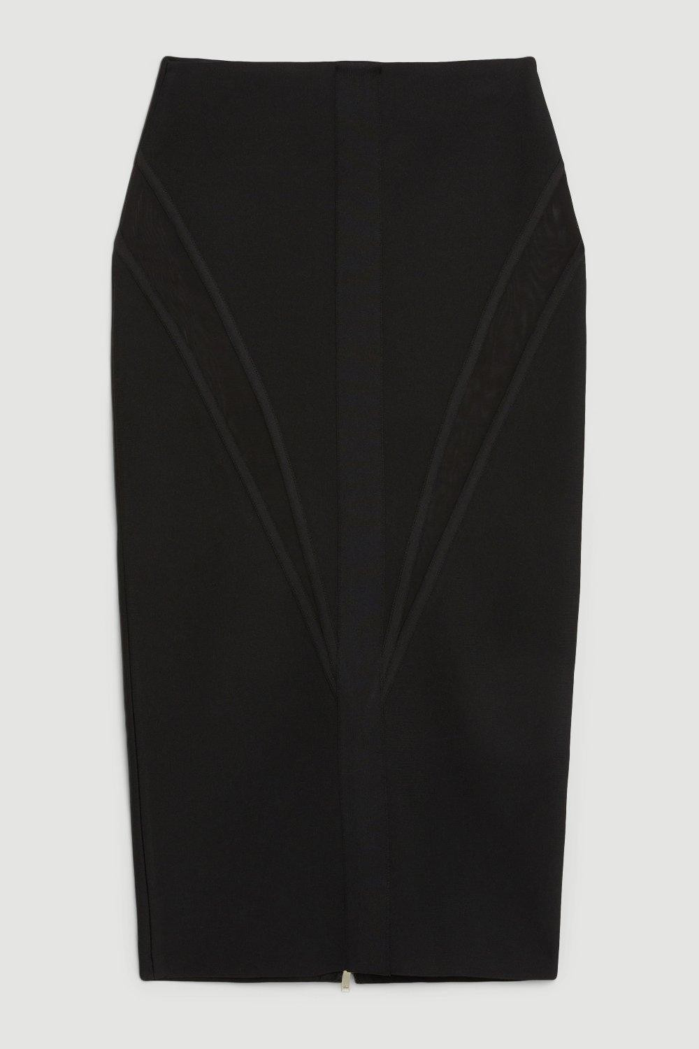 Figure Form Bandage Knit Midi Skirt - Image 4