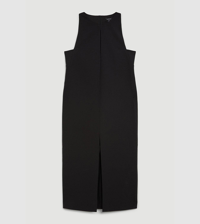 Compact Stretch Clean Sleeveless Midi Dress - Image 3