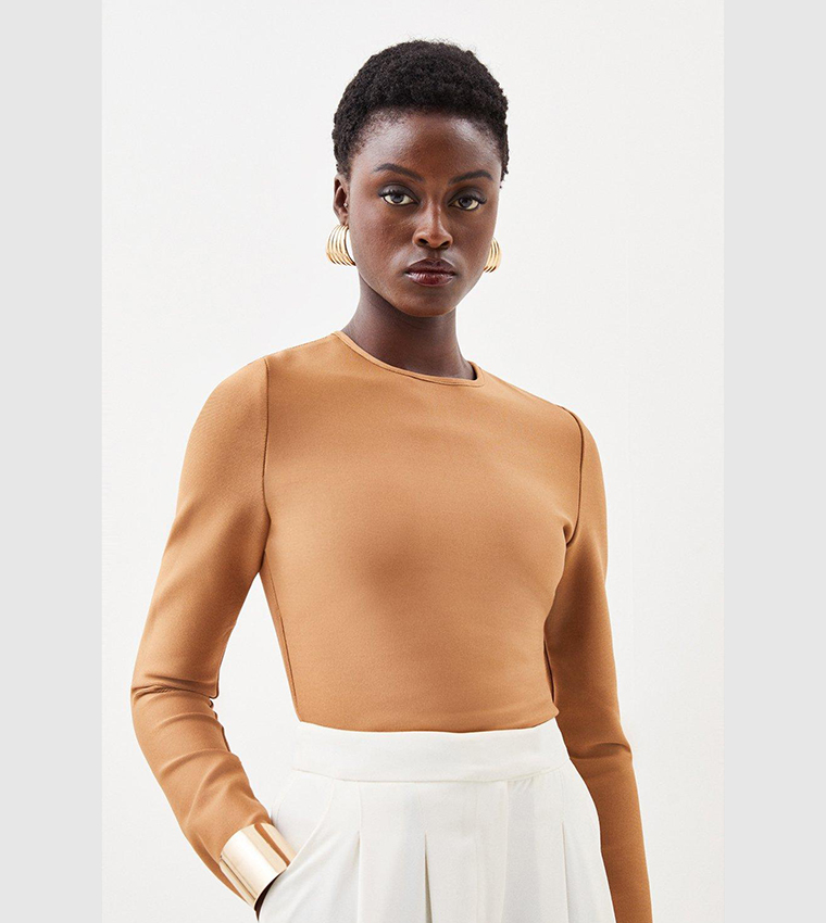 Bandage Figure Form Knit Top