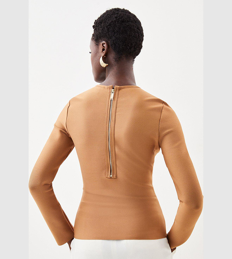 Bandage Figure Form Knit Top - Image 3