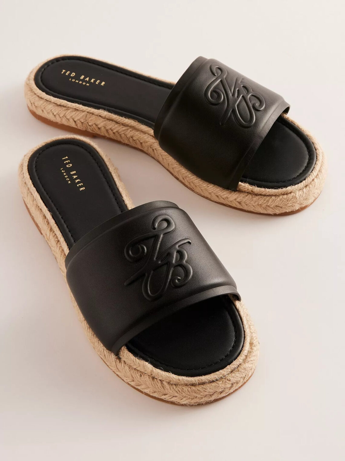 Portiya Leather Espadrille Slider Sandals - Image 3
