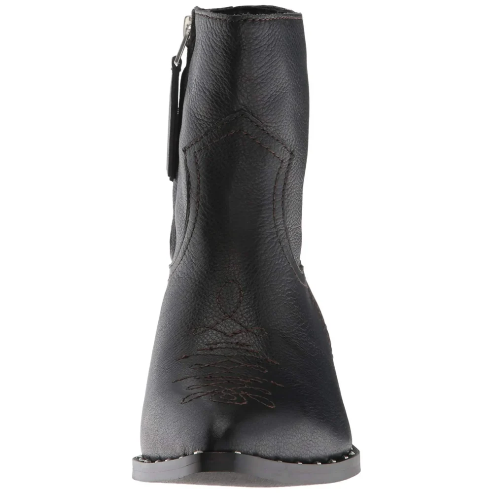 Ava Black Leather Boots - Image 2