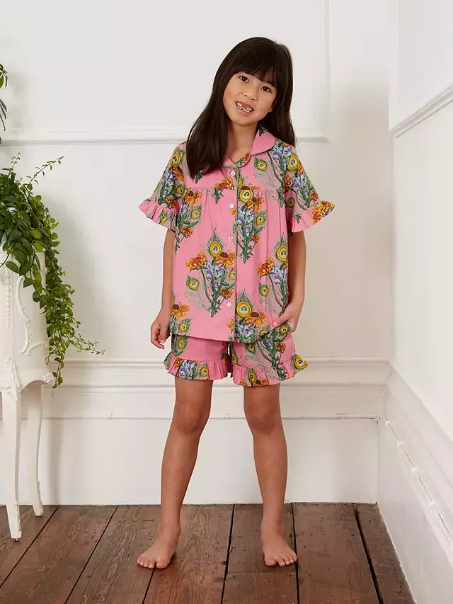Girls Mardi Gras Cotton Pyjama Set