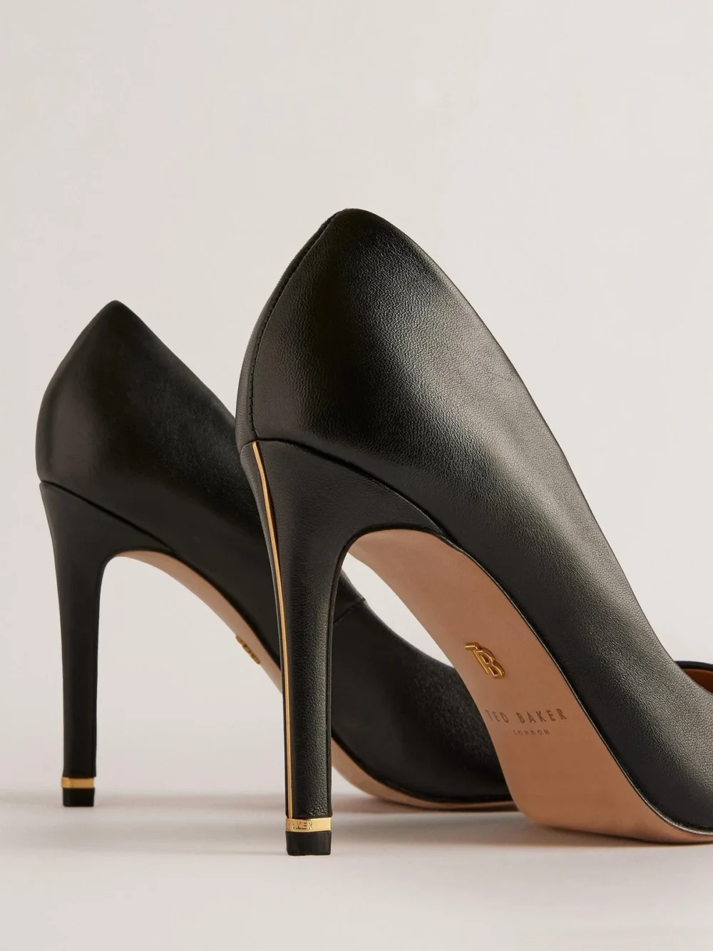 Caaraa High Heel Leather Court Shoes - Image 2