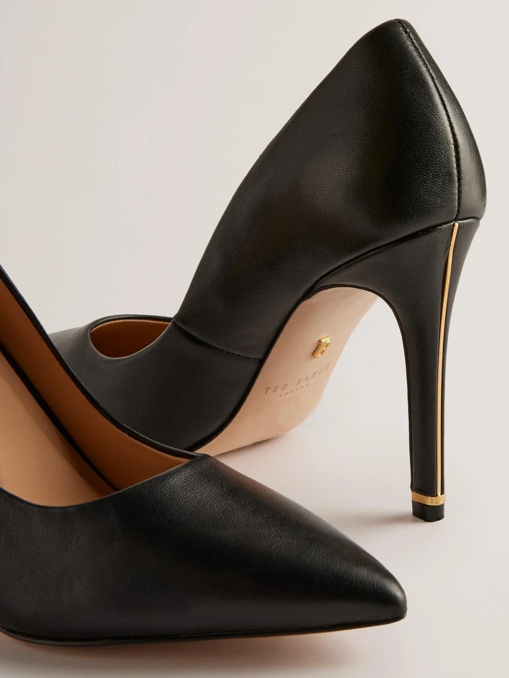 Caaraa High Heel Leather Court Shoes - Image 5