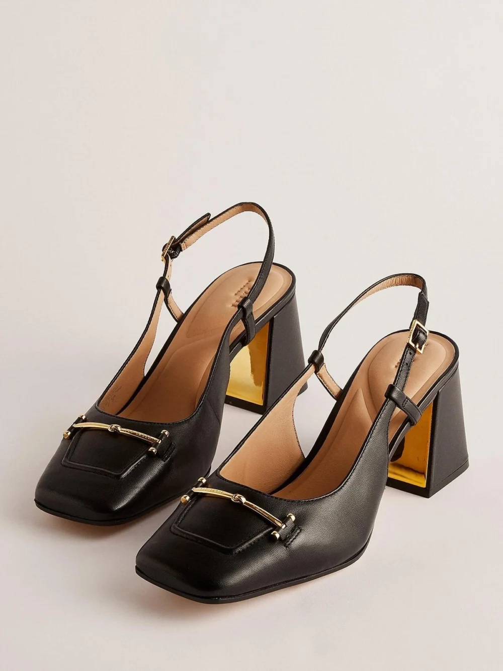 Meya Block Heel Slingback Court Shoes - Image 3