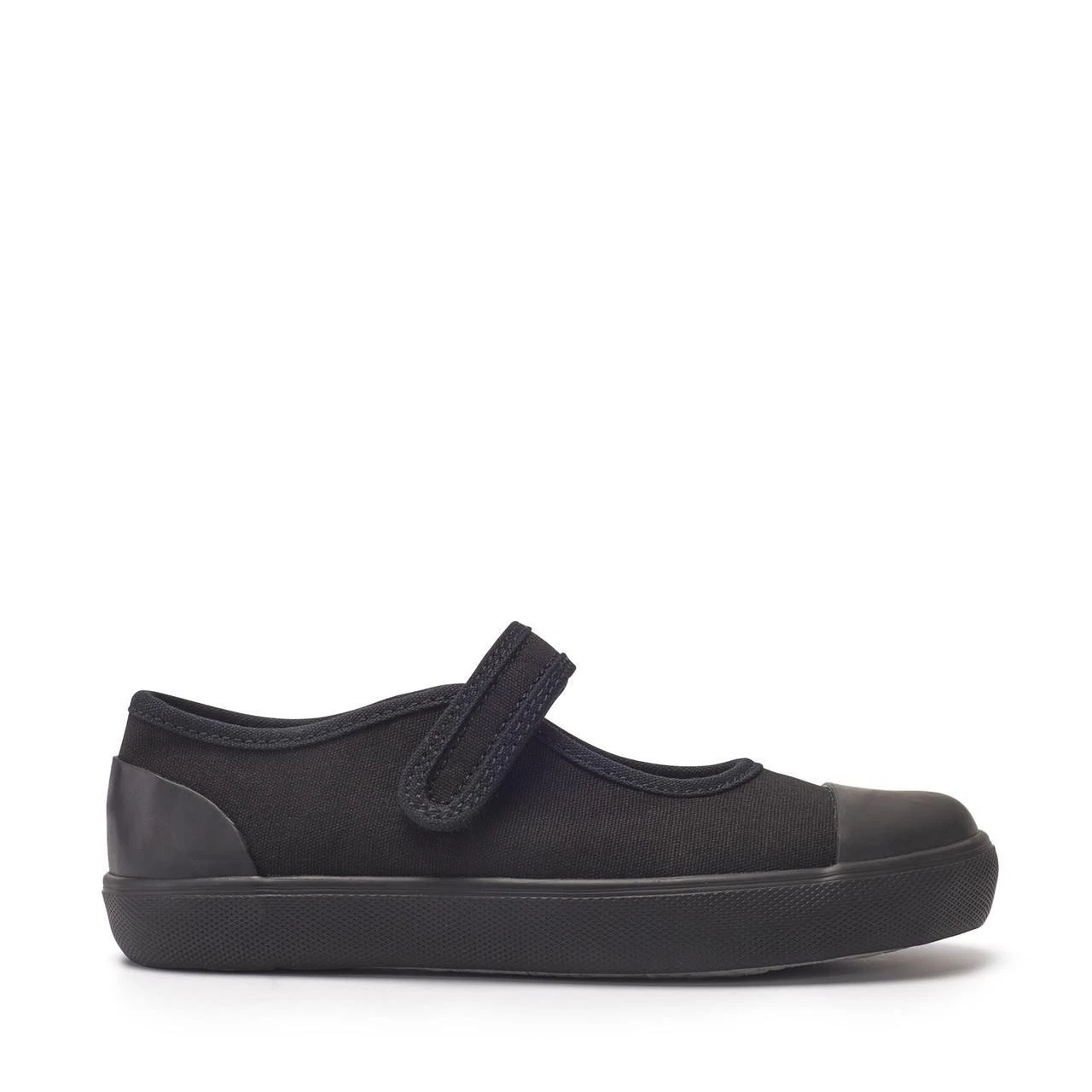Hop-Hop Black Canvas Plimsoll Shoes