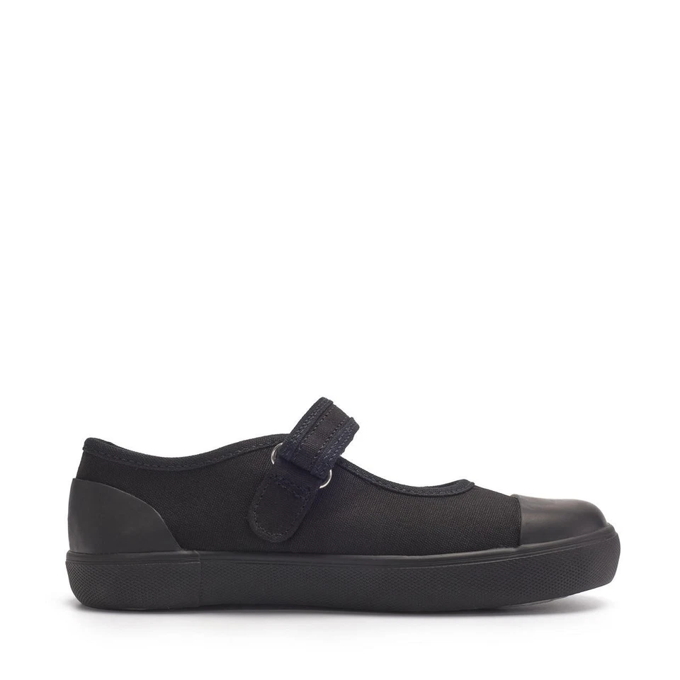Hop-Hop Black Canvas Plimsoll Shoes - Image 4