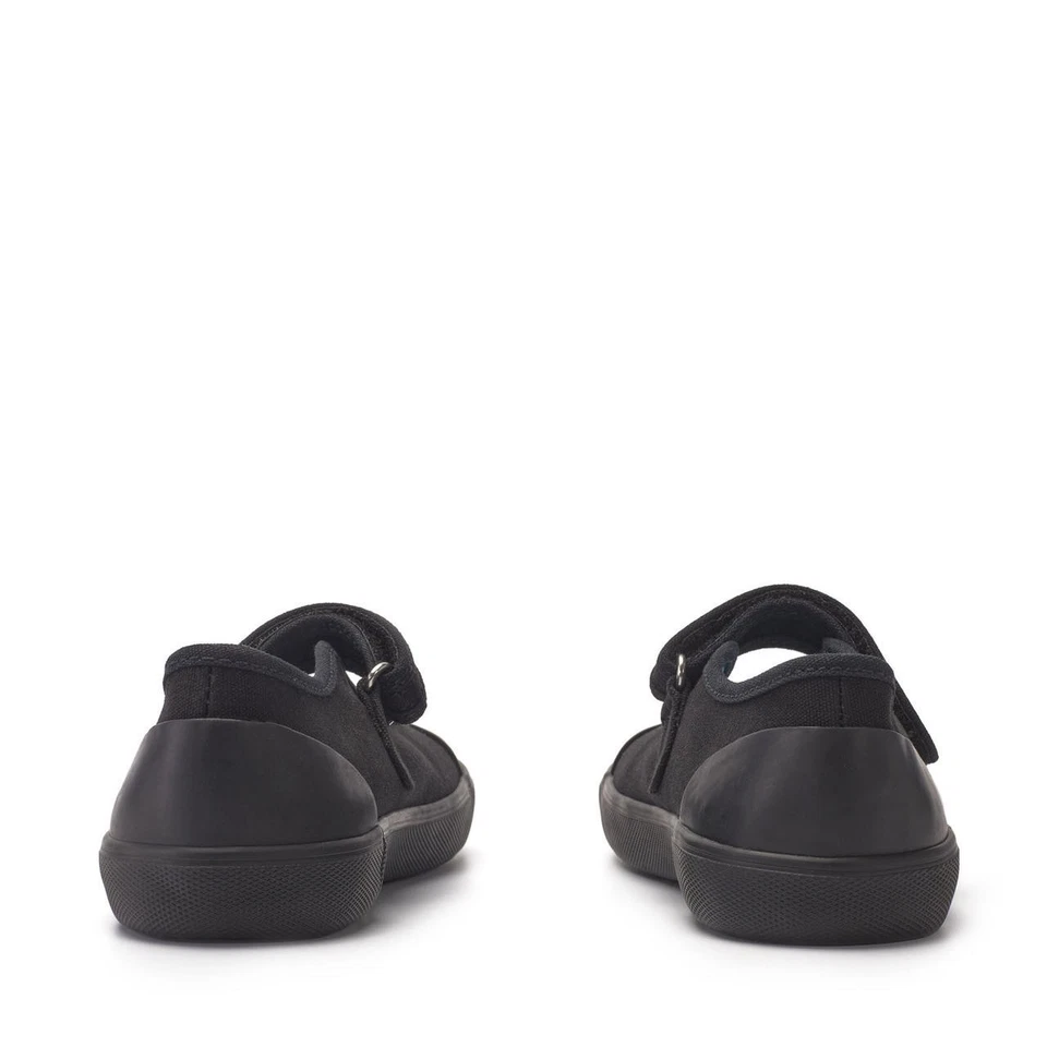 Hop-Hop Black Canvas Plimsoll Shoes - Image 5