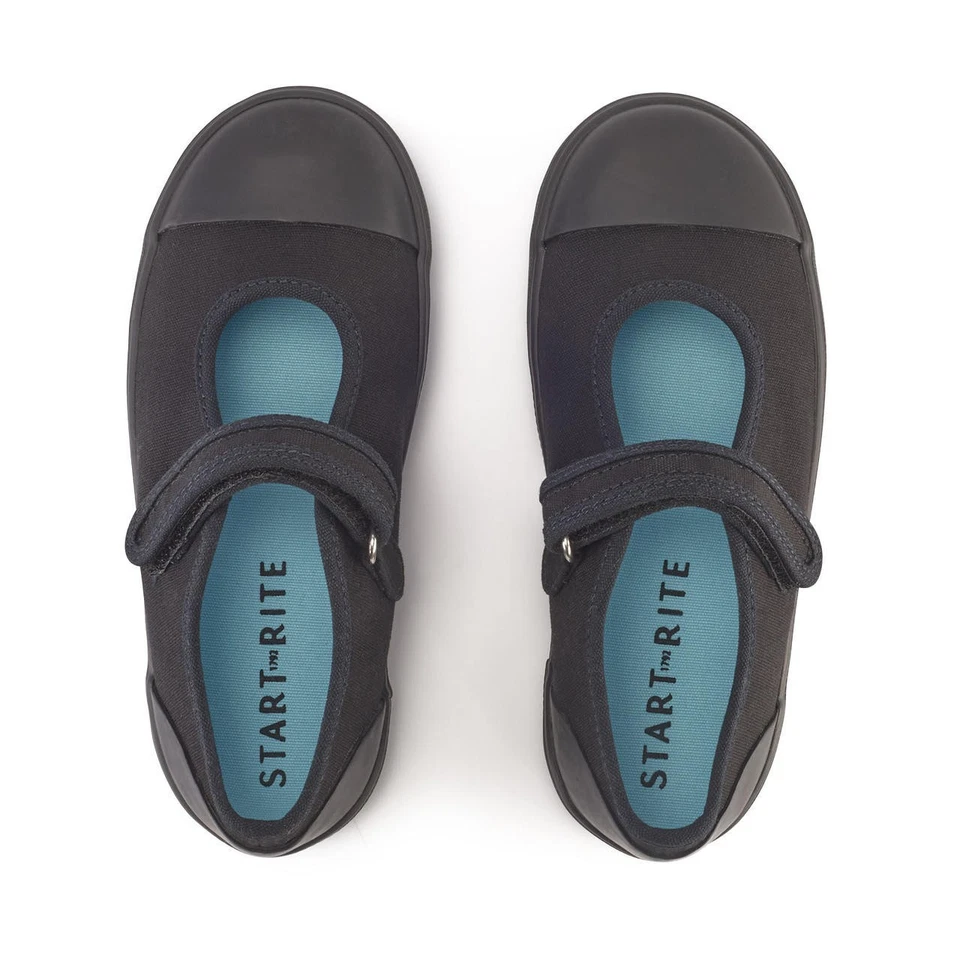 Hop-Hop Black Canvas Plimsoll Shoes - Image 2